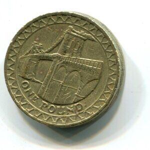 2005 Great Britain Menai Bridge Commemorative One Pound Coin (b510-3)